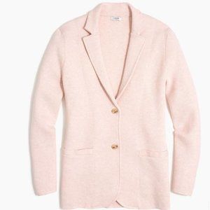 J. Crew | Cotton Pink Sweater-blazer Button Down